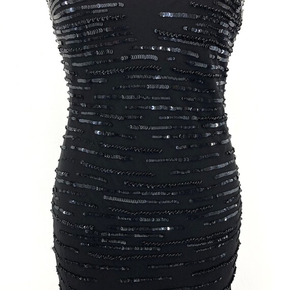 Sequinned Maxi Dress / Frank Usher / Black / Sequ… - image 5