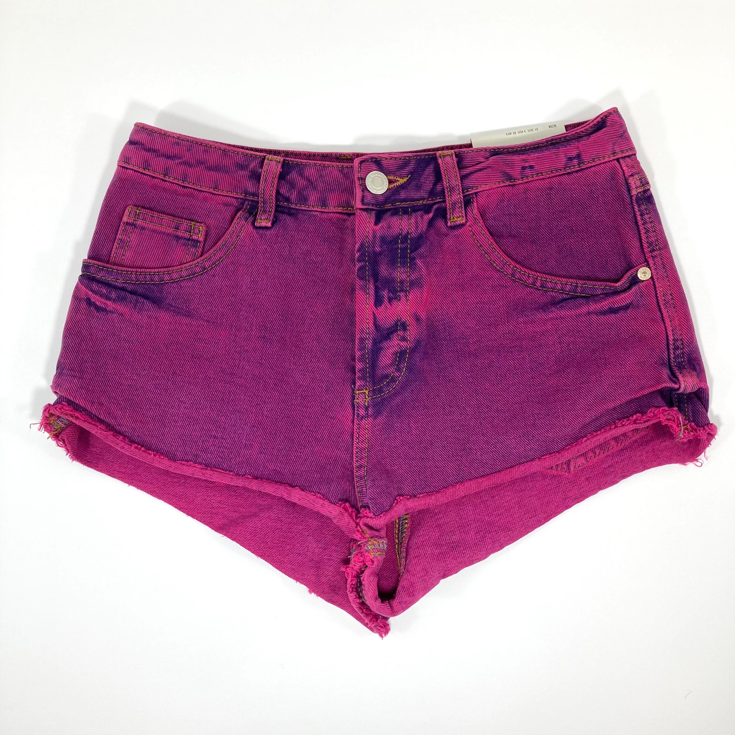 Purple Denim Shorts / Topshop / Purple 