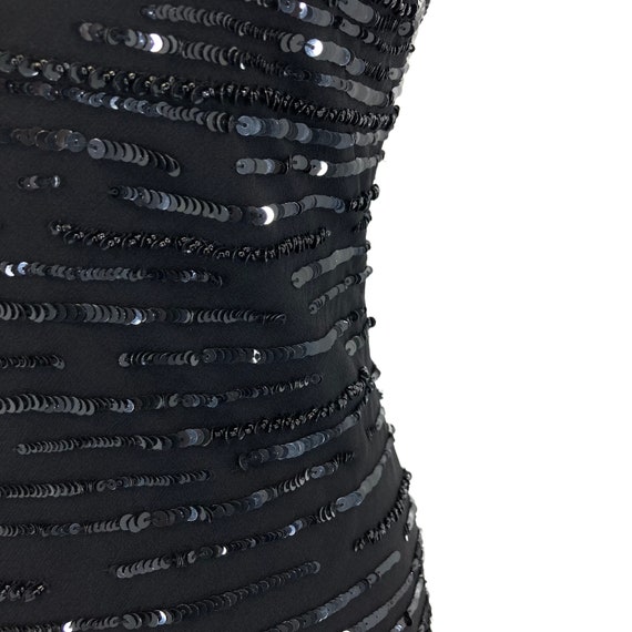 Sequinned Maxi Dress / Frank Usher / Black / Sequ… - image 9