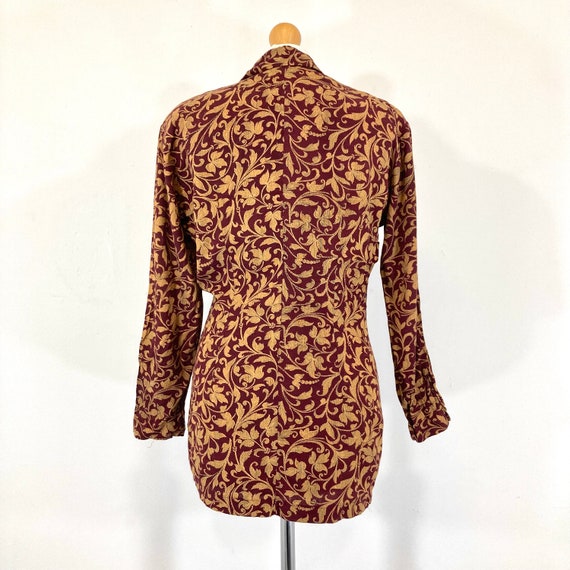 Vintage Abstract Pattern Blouse / West and Webb /… - image 2