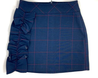 Pleated Skirts Topshop Blue Plaid Skirt Topshop Womens Black Plaid