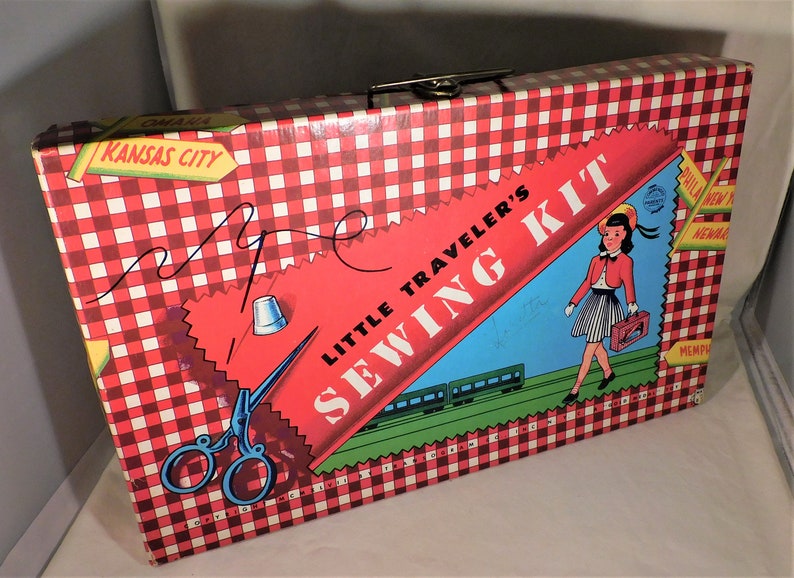 1958 Child's Little Traveler's Sewing Kit Plastic Doll Etsy