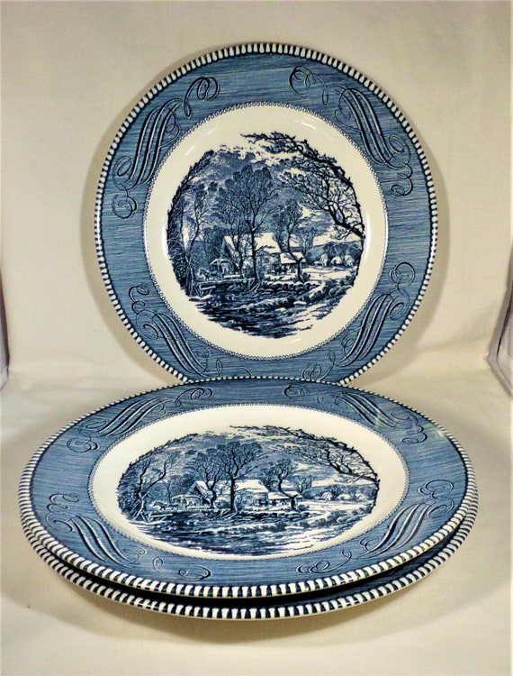 Currier and ives dinner plates cheap