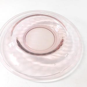 Round Console Bowl Pink Lavendar Depression Glass: Rolled Rim, 12" Across