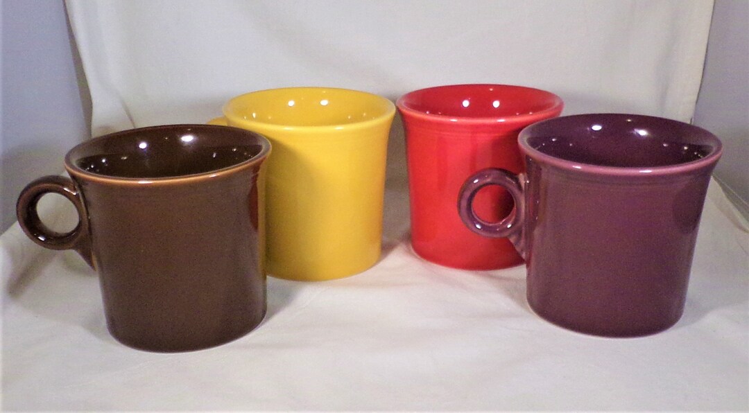 Fiesta Mugs Lot of 4 Different Colors Ring Handle Homer Etsy