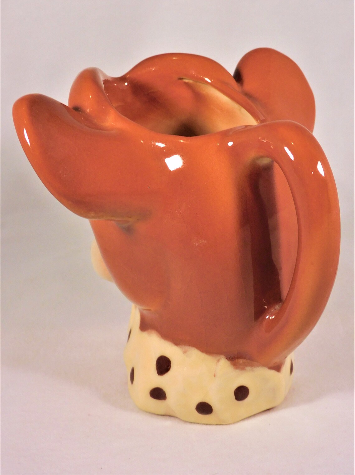 Vintage Cow Creamer Ceramic Elsie Style Head Yellow & Black Etsy