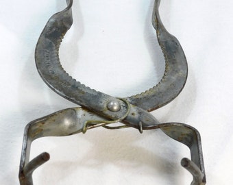 Vintage Steel Jar Lifter & Wrench: Primitive Kitchen Tool (9.5")