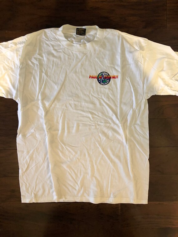 Paul McCartney 1993 world tour embroidered t-shirt