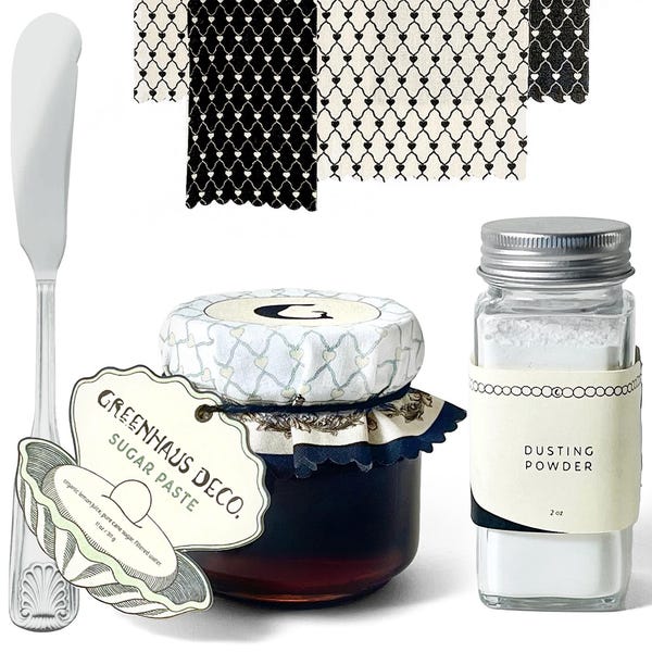 Greenhaus Deco Sugar Wax Kit: suikerpasta, bodypoeder, strips en applicator voor doe-het-zelf-suiker, Brazilian, bikini, gezicht, ontharing thuis