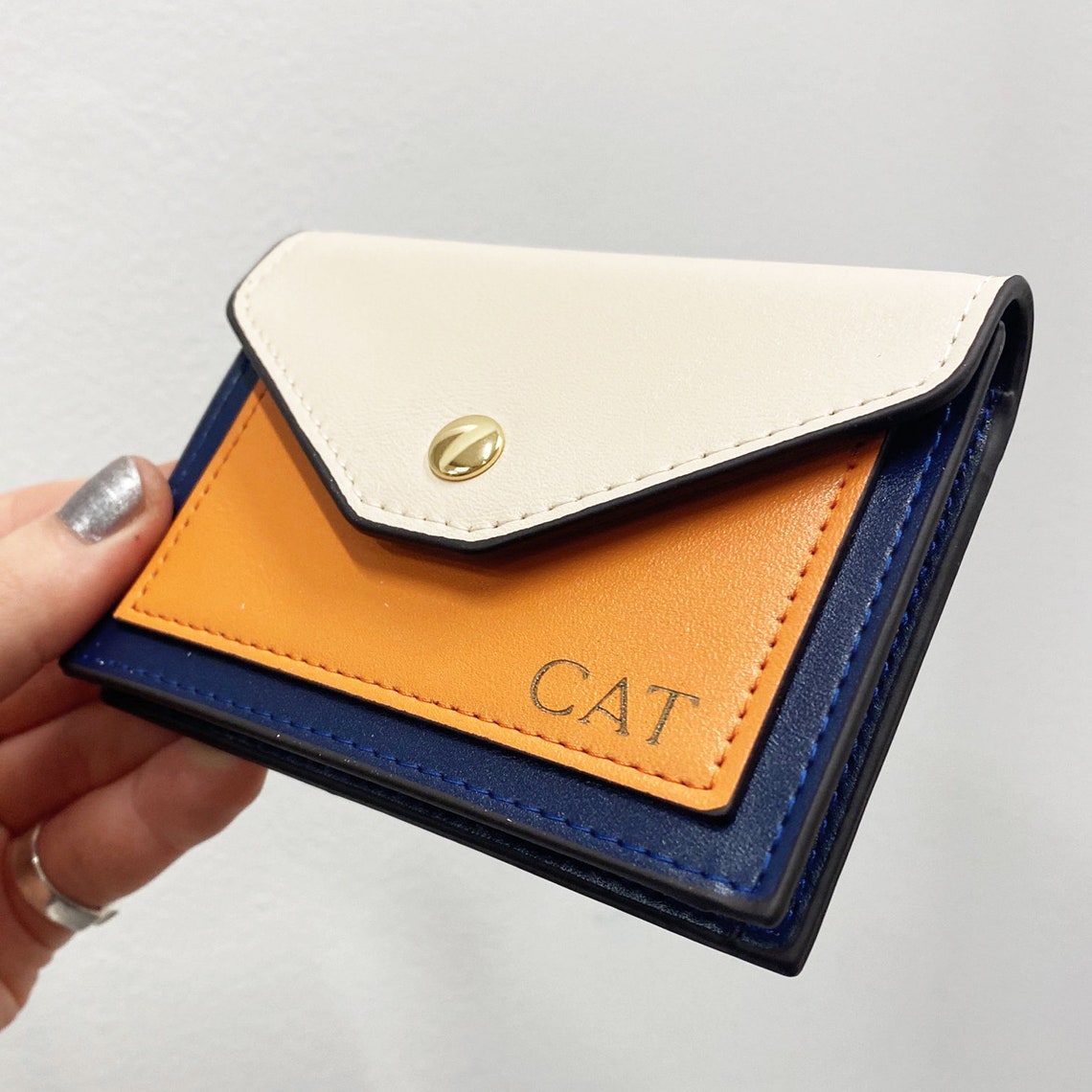 Personalized Luxury Fun Vegan Card Holder Vegan Leather Purse Etsy