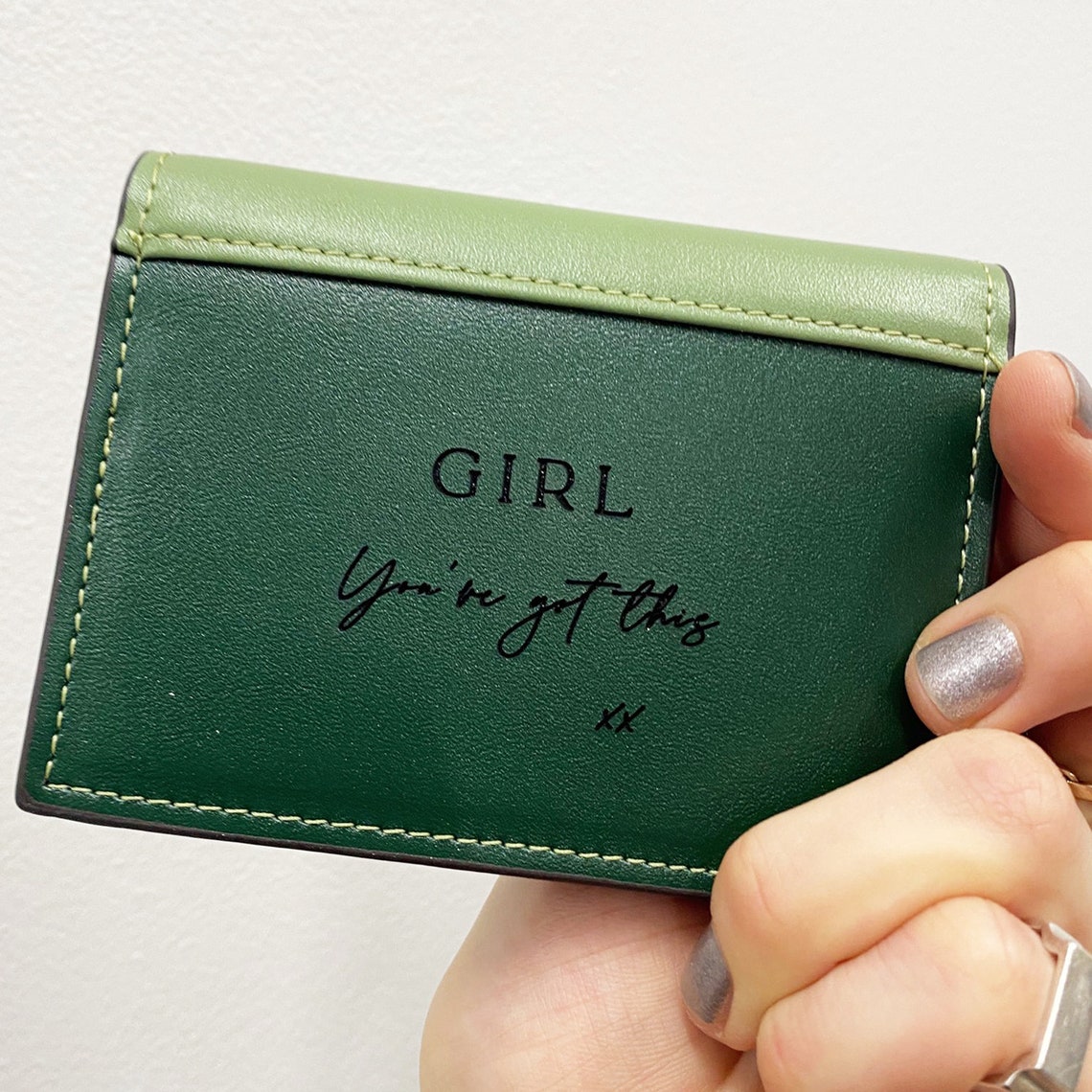 Personalized Luxury Fun Vegan Card Holder Vegan Leather Purse Etsy