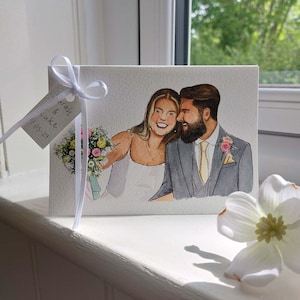 Custom portrait card / Hand painted portrait / Watercolour portrait / Father's Day card / Bespoke illustration / Family portrait card