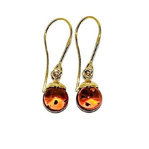 Natürliche Bernstein Ohrringe,Gold Ohrringe mit Bernstein,Zarte Bernstein Ohrringe,Bernstein Ohrringe für den Alltag,Geschenk für Sie,echter baltischer Bernstein.