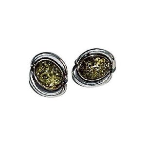 Green amber earrings,Natural amber earrings,Silver earrings with amber,Genuine amber earrings,Gift for her,Genuine Baltic amber.
