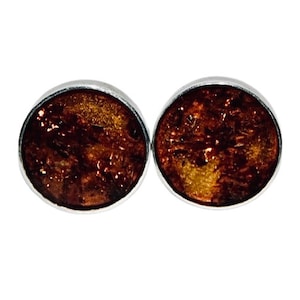 Natural amber cufflinks,Silver cufflinks with amber,Round amber cufflinks,Gift for him,Genuine Baltic amber,Cognac amber cufflinks.