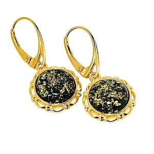 Natürliche Bernstein Ohrringe,Gold Ohrringe mit Bernstein,große Bernstein Ohrringe,runde Bernstein Ohrringe,Geschenk für sie,echter baltischer Bernstein,Bernsteinschmuck.