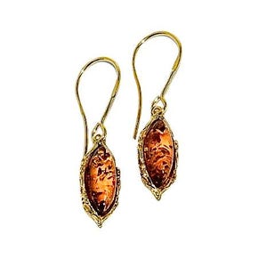 Natürliche Bernstein Ohrringe, echte Bernstein Ohrringe, Gold Ohrringe mit Bernstein, Geschenk für sie, echter baltischer Bernstein, Bernstein Ohrringe für den Alltag.