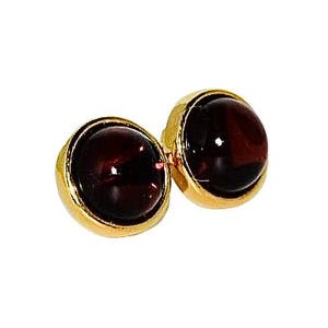Natural amber stud earrings,Gold stud earrings with amber,Cherry amber earrings,Gift for her,Genuine amber earrings,Genuine Baltic amber.