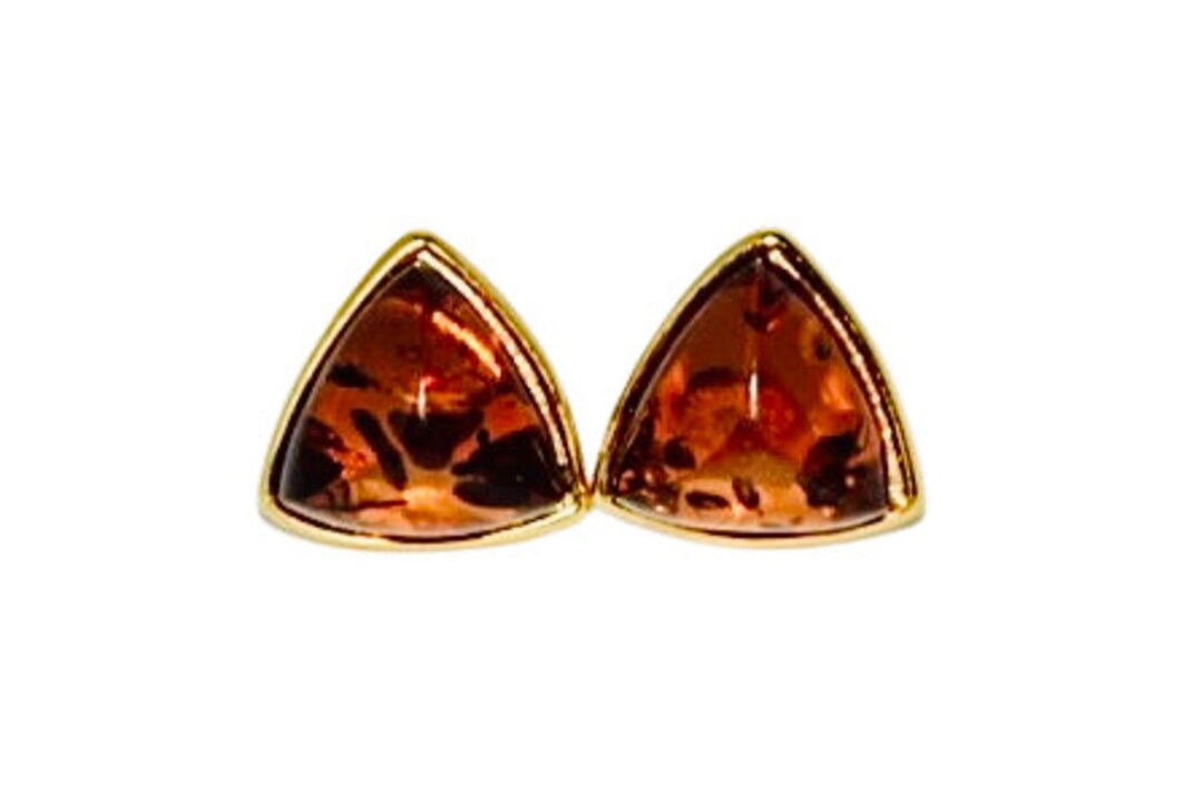Natural Amber Stud Earrings,genuine Amber Stud Earrings,gold Stud