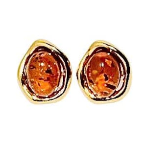 Natural amber earrings,Genuine amber earrings,Gold earrings with amber,Gift for her,Genuine Baltic amber,Delicate amber earrings.