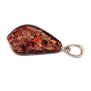 Natural amber pendant,Gold amber pendant,Solid 585 gold amber pendant,Gift for her,Amber jewellery,Genuine Baltic amber.