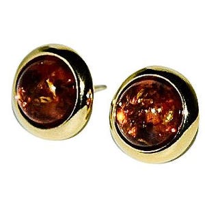 Pendientes de ámbar auténtico, pendientes de ámbar natural, pendientes de oro con ámbar, regalo para ella, pendientes de ámbar delicados, ámbar báltico auténtico.