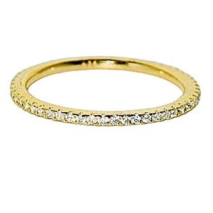 Sparkle gold ring,Delicate gold ring,Gold ring with CZ,Gift for her,Gold CZ  jewellery.