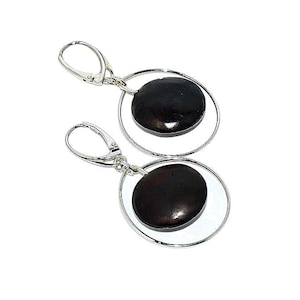Natural amber earrings,Cherry amber earrings,Silver earrings with amber,Gift for her,Large amber earrings,Genuine Baltic amber.