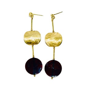 Natural amber earrings,Gold earrings with amber,Large amber earrings,Gift for her,Genuine Baltic amber,Amber jewellery