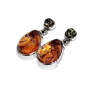 Natural amber earrings,Genuine amber earrings,Gift for her,Everyday amber earrings,Silver earrings with amber,Amber jewellery.