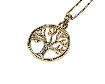 Tree of life pendant necklace,Delicate tree of live necklace,Gold tree of  life necklace,Gift for