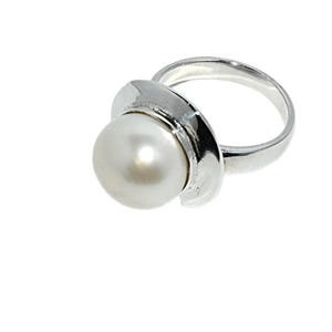 Natural pearl ring,Nest pearl ring,Silver ring with pearl,Genuine pearl ring,Gift for her,Pearl jewellery.