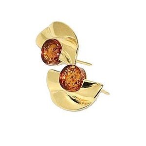 Natural amber earrings,Elegant amber earrings,Gold earrings with amber,Gift for her,Genuine amber earrings,Amber jewellery,Genuine amber .