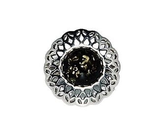 Groene barnsteenring Natuurlijke barnsteenring Alledaagse barnsteenring Zilveren ring met barnsteen Fijne barnsteenring Cadeau voor haar Echt Baltisch barnsteen.