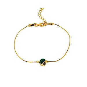 Delicate malachite bracelet,Genuine malachite bracelet,Natural malachite bracelet,Gift for her,Malachite  jewellery.