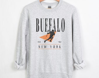 Buffalo Lacrosse Vintage Crewneck Sweatshirt, Buffalo New York Sweater