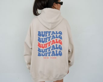 Retro Buffalo Sand Hoodie, Buffalo Football Hooded Sweatshirt, BUF