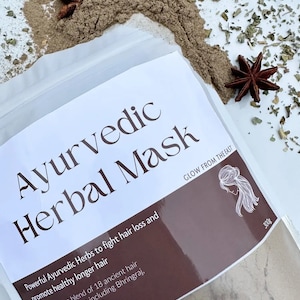 Maschera per capelli ayurvedica alle erbe / cura dei capelli biologica e vegana, rimedio erboristico per la crescita dei capelli