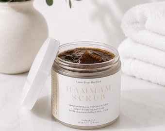 Exfoliante nupcial hammam - Lo mejor de los rituales de limpieza de África - Tabrima, Dilka, aceite de argón, Qasil. Nila azul, Akker fassi