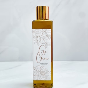 Hair growth scalp oil for stubborn hair, alopecia, and post partum hair loss.