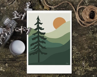 Postcard "Forest" | Greeting and gift card | Illustration