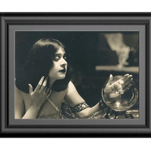 Gypsy Wahrsager, Alter Antiker Wahrsager Foto druckbar, Wicca Home Dekor, Hexerei Hexe, Tarot Kartenleser, Medium