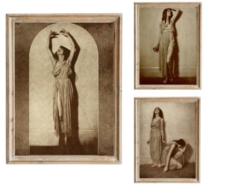 Coven Hexen Tanzen Set, Antike Fotografie, Hexe Kunst, Wicca, Pagan, Séance Hexerei, Priesterin, Zauberin Hexe, veränderte Kunst zum Ausdrucken