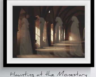 Antique Victorian Spirits, Nuns Haunting Monastery, Paranormal Photo, Old Gothic Artwork, Vintage Ghost Poltergeist, Demon Phenomena, Creepy
