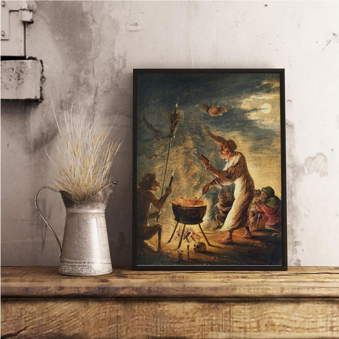 Witch Art Print, Witches Brew, Witches Kitchen, Witches Cauldron