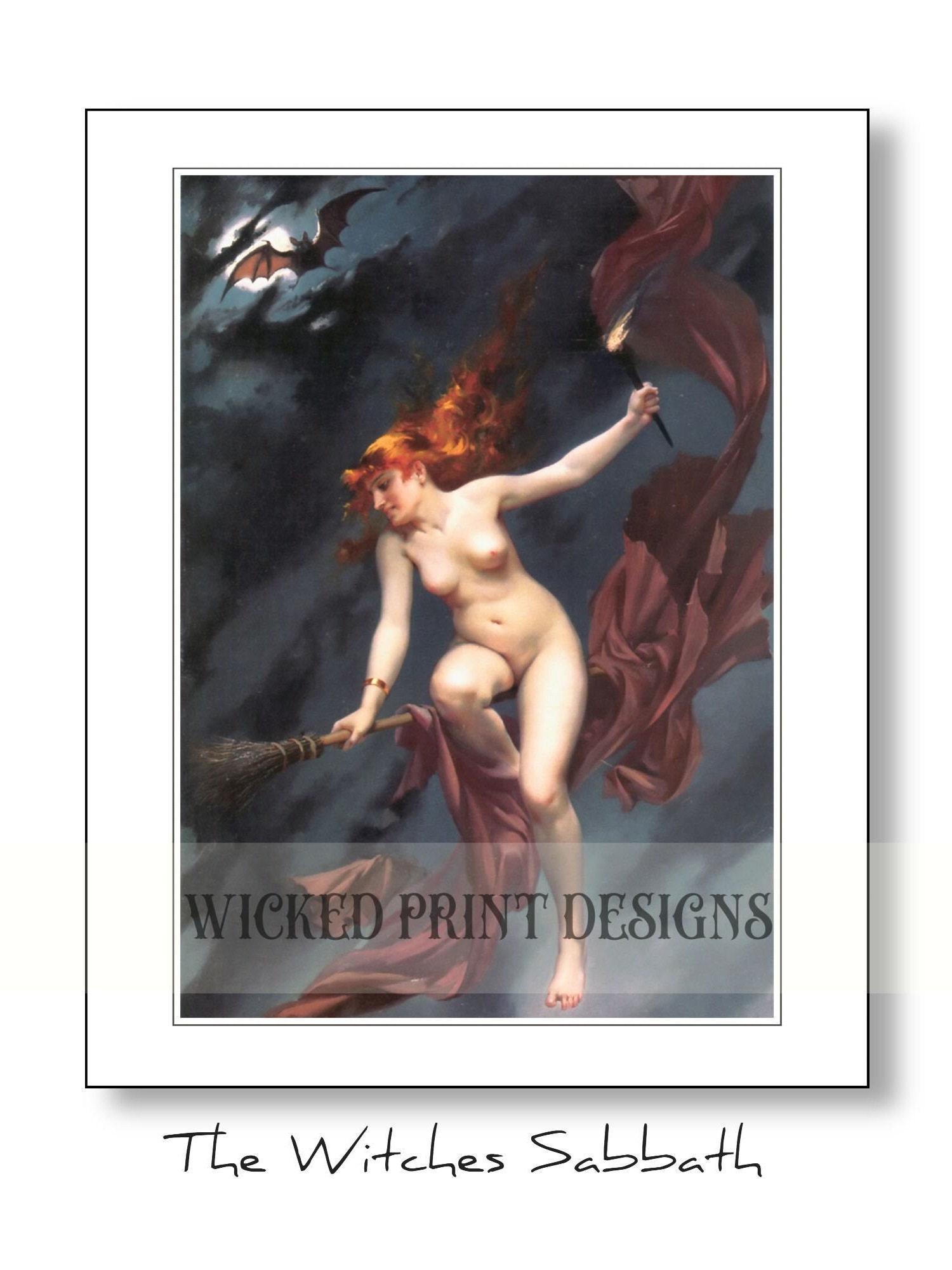 Vintage Witch Wall Print, Nude Witch, Naked Witch Art, the Witches Sabbath,  Reproduction Digital Print, Witchcraft Wiccan, Wicca Home Decor - Etsy  Norway