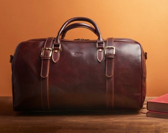 Mens Luxury Leather Duffle Bag, Genuine Leather Coach Travel Duffle Bag Mens, Expensive Premium Quality Leather Weekender Duffle Bag Mens