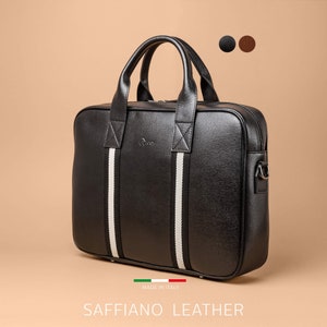 Black Leather Laptop Briefcase Bags for Men Business Office Leather Bag for Men Vip Smart Office Bags for Sale Leather Briefcase for Men