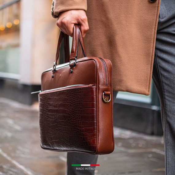 Leather Laptop Bags for Men Premium Brown or Black Leather - Etsy