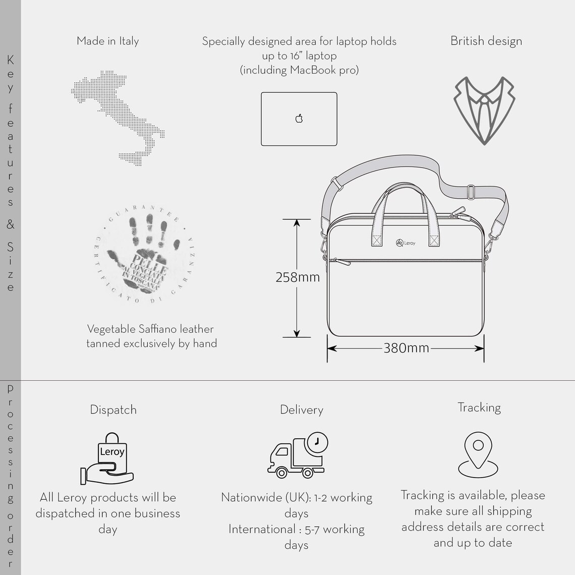 Black Portfolio Briefcase Italian Leather Style Men's Etsy UK